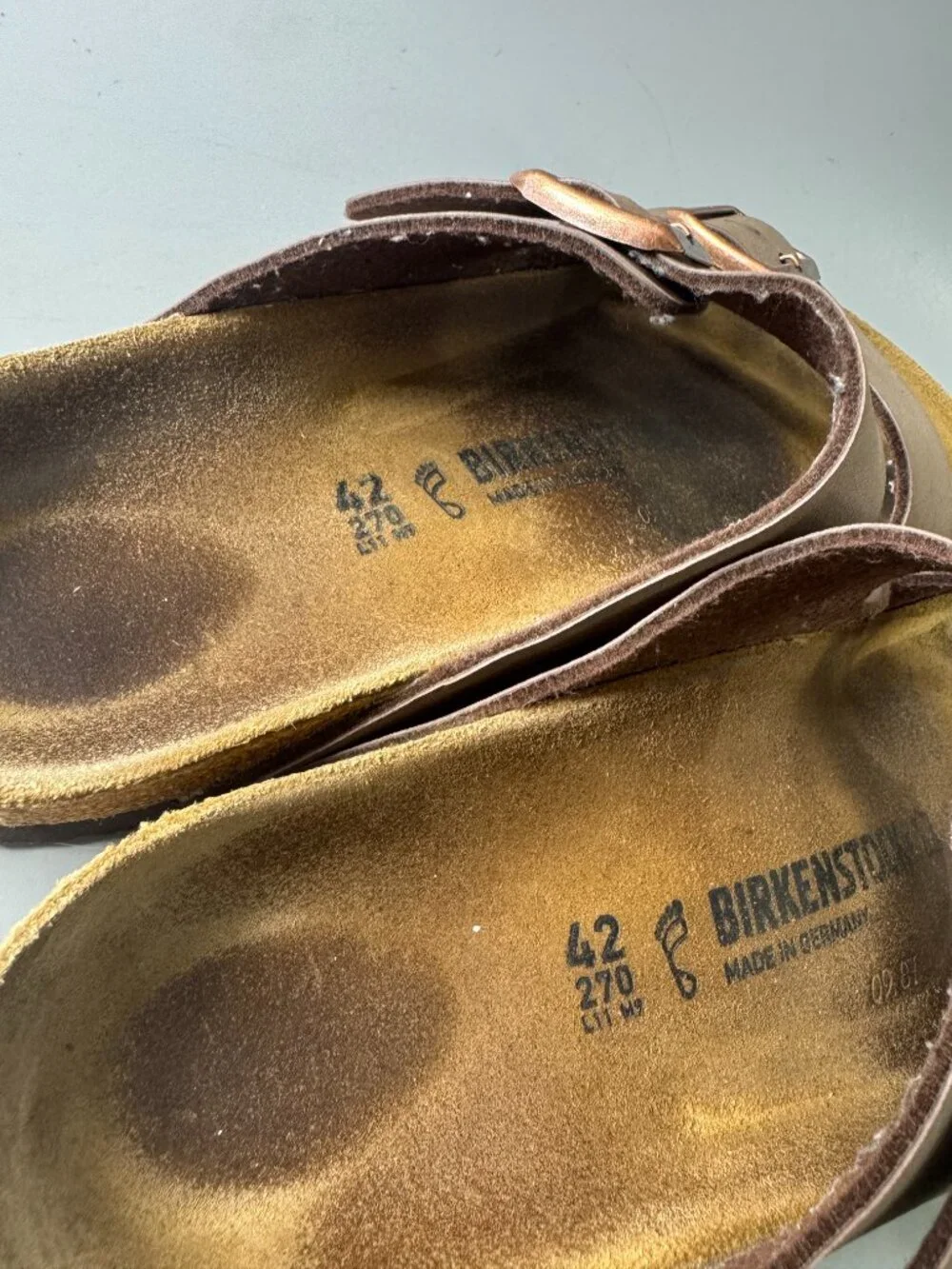Birkenstock Arizona Sandals, Leather, Classic Footbed, Size 42